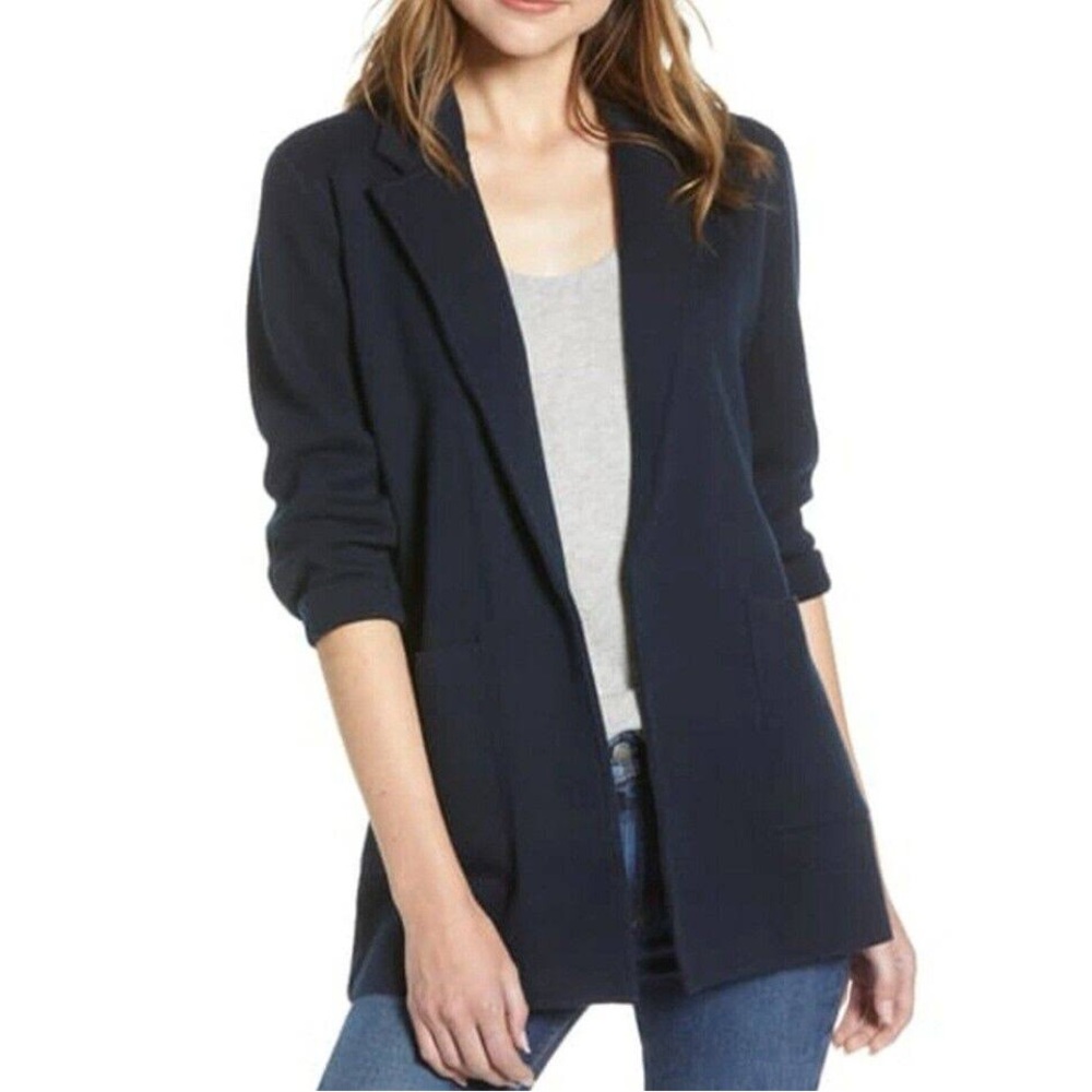 J. Crew Sophie Open Front Sweater-Blazer in Navy - XS